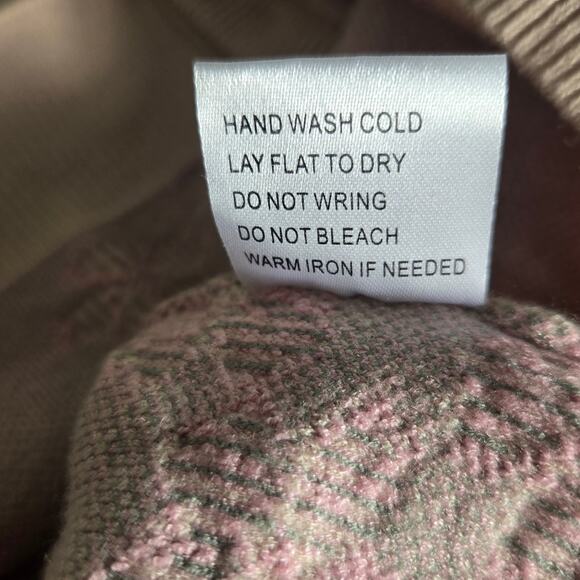 New Cottage Floral Cardigan Puff Sleeve Feminine Pink Pearl Button Women XL - Picture 12 of 12